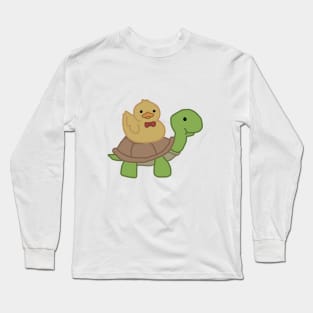 Duck on a Turtle Long Sleeve T-Shirt